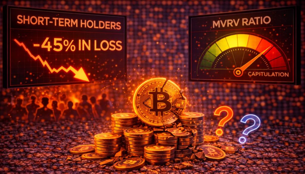Bitcoin Short-Term Holders Deep In Loss: MVRV Signals Capitulation Phase